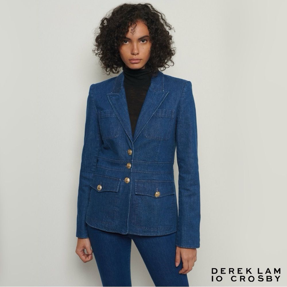 Derek Lam 10 Crosby **NWT** Keith Utility Dark Wash Denim Jacket